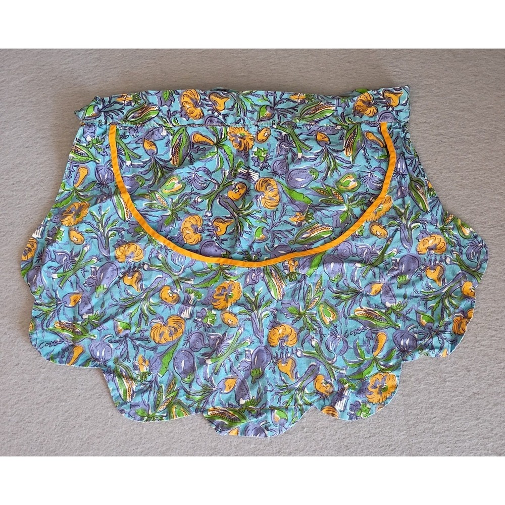 Vintage‎ Style Kitchen Waist Apron Vegetable Themed Large Front Pocket
